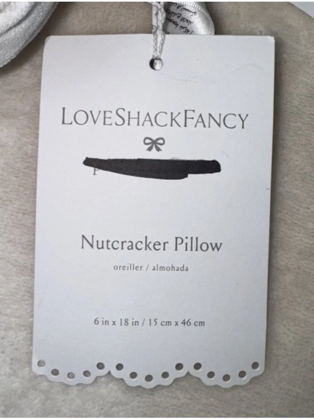 NWT POTTERY BARN x LOVESHACKFANCY Nutcracker Pillow Pink Flaws